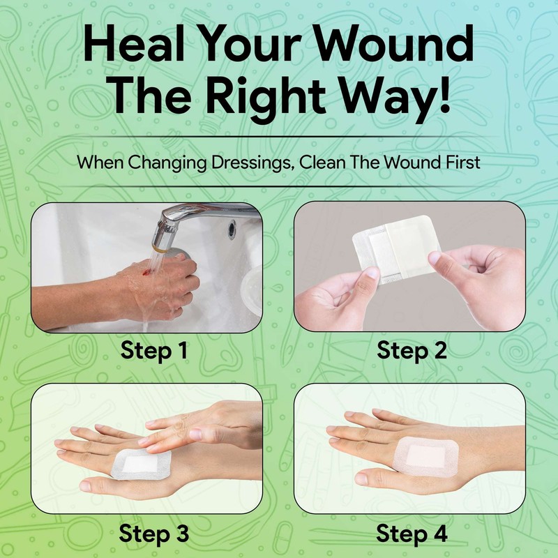 Bordered Gauze 4x4 Adhesive Bandages - Island Dressing Pads -