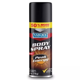 Lucky for Men Body Spray, Peak Energy, 4.2 oz (Pack of 2)