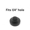 Rubber Push-in Ridged Stem Bumper 9/16" Diameter fits 1/4" Hole