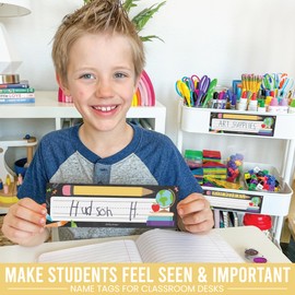 25 Colorful Classroom Name Tags for Classroom Cubbies - Student Desk Name Plates for Classroom Desk Name Tags, Student Desk Name Tags Classroom Name Plates, Kindergarten Name Plates for Desks