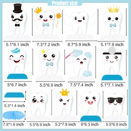 12Pcs Tooth Honeycomb Centerpieces First Tooth Party Decorations Teeth Party Table Centerpieces Tooth Party Table Decor for Dental Party Baby Shower Supplies