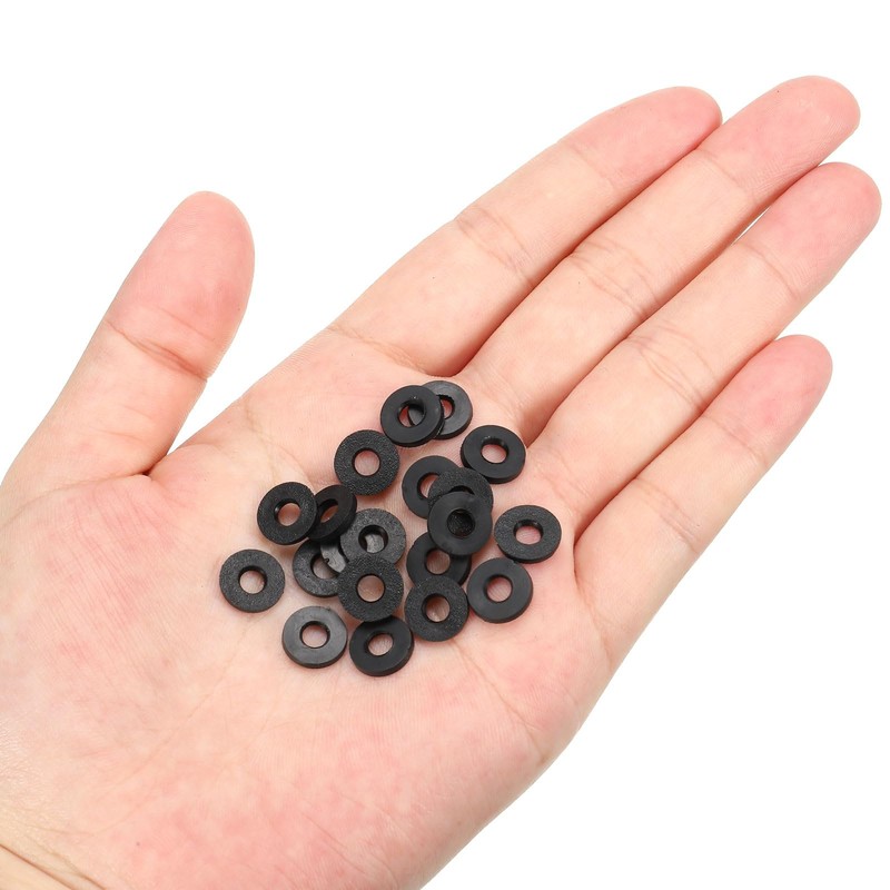 PATIKIL M4 60pcs Rubber Flat Washers 4mm Inner Diameter 9mm