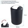 Cosmetic Bin with Swing Lid, Bathroom Bin, Shatterproof in Various
