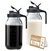64oz Glass Pitcher with Lid - 2 Quart Mason Jar