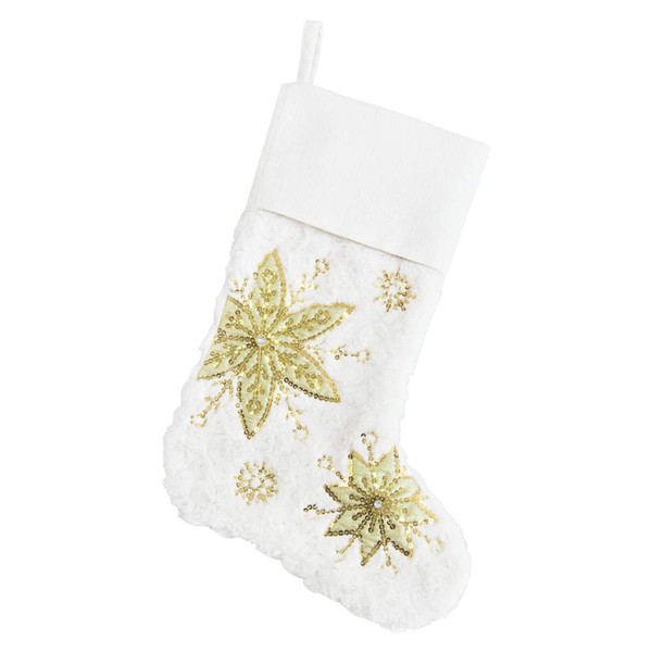 Comfy Hour Let It Snow Collection 18"x11" Snowflakes Stocking Xmas