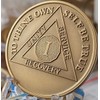 1 Year AA Medallion Premium Bronze Serenity Prayer Sobriety Chip
