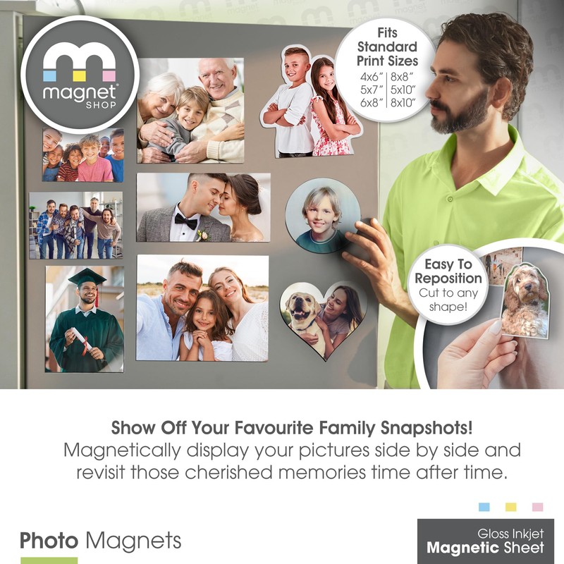 TMS A4 Size Glossy Magnetic Photo Paper for Home and