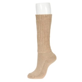 Fukusuke Socks, Satisfaction, Hot Water Bottle, Comfort Room Socks, 1 Pair Set, Warm, Bottom Pile, Loose Crew Length, 11.8 inches (30 cm), Fukusuke Women's 4245-85M, gray (light gray)