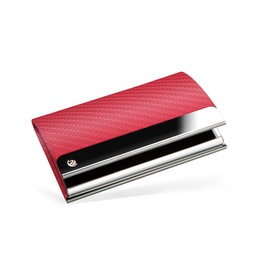 BRODI® Premium Business Card Case For Particularly Gentle Storage - High-quality Stainless Steel Business Card Box with Magnetic Closure - Business Card Case (Carbon)