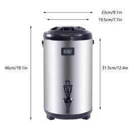 12L/ 3.17Gal Insulated Beverage Dispenser,Thermal Hot & Cold Drink Dispenser Coffee Milk Airpot Beverage Dispenser,for Cafes, Buffets, Offices, Hotels