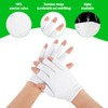 4 pares de guantes de algodón sin dedos, guantes blancos