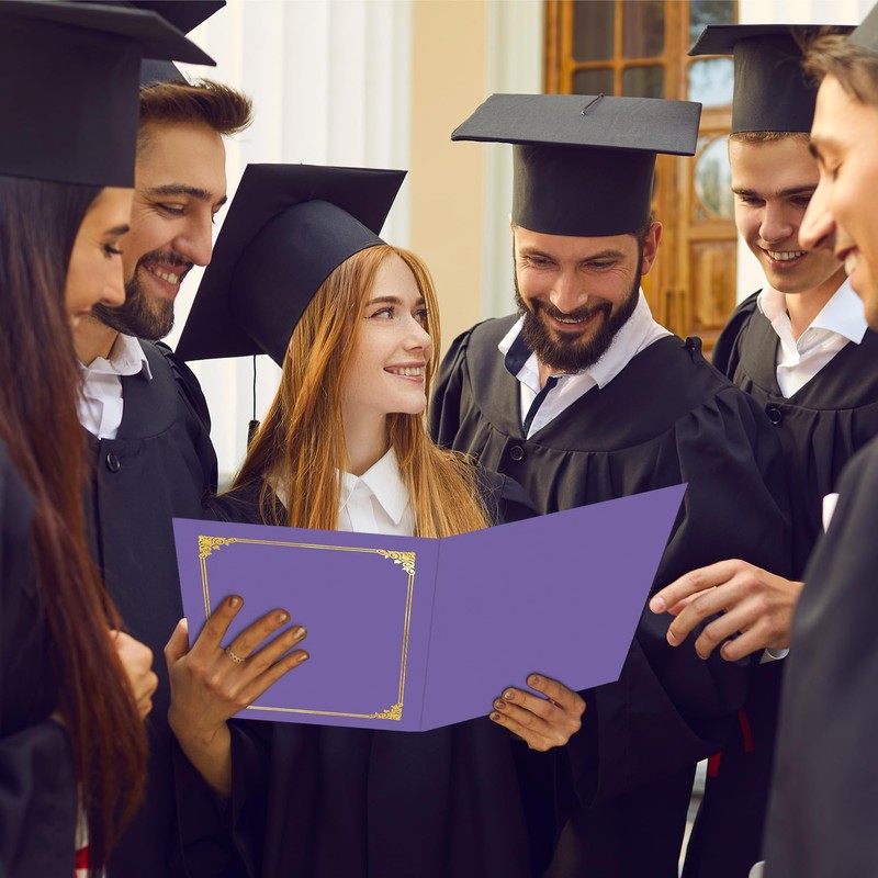 HAUTOCO 50 Packs Certificate Holders, Purple Diploma Holders, Document Award