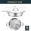 Yeksum 8-Quart Saute Pan with Lid | 13-Inch 3-Ply 18/10