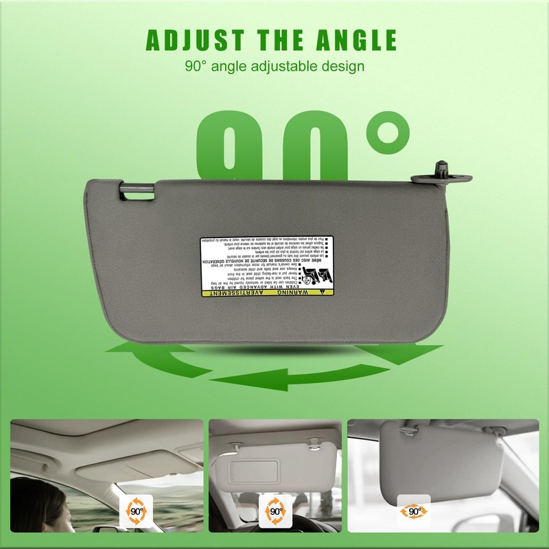 Left Driver Side Sun Visor for Nissan Frontier Xterra 2000