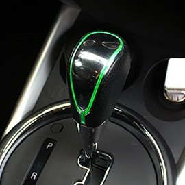Szmsmy Car Shifter Knob LED Illumination Strip with Touch Sensor, Leather, Toyota/Universal