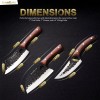 Chef Knife SliceElite 3-Piece Hand-Forged Butcher Knife Set: Chef, Cleaver,