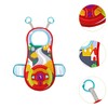 Perfeclan Steering Wheel Toy Musical Portable Pretend Play Simulation Driving