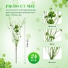 Geyoga 24 Pcs St Patricks Day Flowers, 15.7'' Shamrock Floral