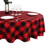 Fayavoo Christmas Tablecloth Round, Buffalo Plaid Tablecloth 70 x 70