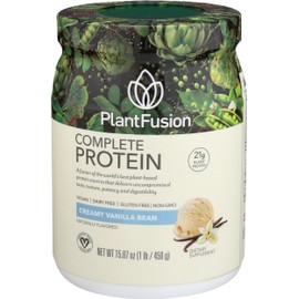 PlantFusion Complete Vegan Protein Powder - Plant Based Protein Powder With BCAAs, Digestive Enzymes and Pea Protein - Keto, Gluten Free, Soy Free, Non-Dairy, No Sugar, Non-GMO - Vanilla Bean 1 lb
