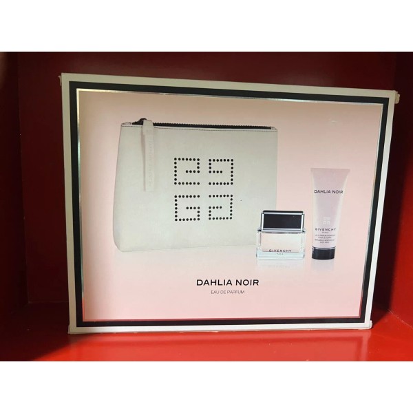 GIVENCHY DAHLIA NOIR 2PC SET 1.7 OZ EDP SPRAY+BODY LOTION+POUCH