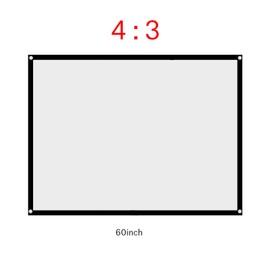 MUNEFE Foldin Projection Screen, Outdoor Projection Screen, Non Deceleratin White Projector Screen for Indoor Outdoor Home Theater Backyard Cinema(60 inch)