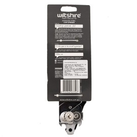 Wiltshire Can Opener, Industrial, Stainless Steel, Manual Tin Opener, with Built-in Bottle Opener, Kitchen Utensil, 9x27x5cm, Silver