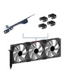 3 Fan Mounts PCI Slot Bracket 20 Screws 4 Ports