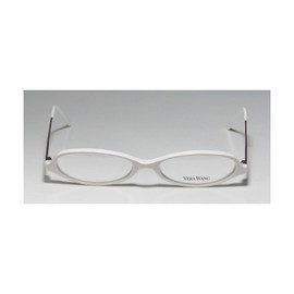 Vera Wang V46 Womens/Ladies Cat Eye Full-rim Designer Sleek European Eyeglasses/Eye Glasses (48-15-130, White/Brown)