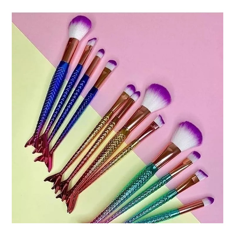 KH Brochas Sirena Maquillaje 12 Sets De 4pz Mayoreo Regalo