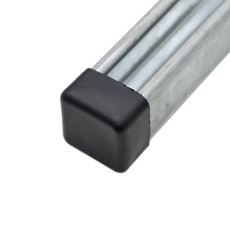 Strut Channel Cap, 1-5/8" Plastic Black Square End Cap for