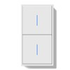 BSEED Flush-Mounted Light Switch, Button Switch with Plug-In Terminal, Single
