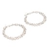 5 Pair Silver Hoop Earrings Retro Simple Lightweight Zinc Alloy
