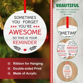 WhatSign 2024 Christmas Ornament - Inspirational Gifts for Women Men Christmas Tree Decoration Christmas Ornament Gifts for Family Bestie Friend Christmas Decorations Acrylic Ornament