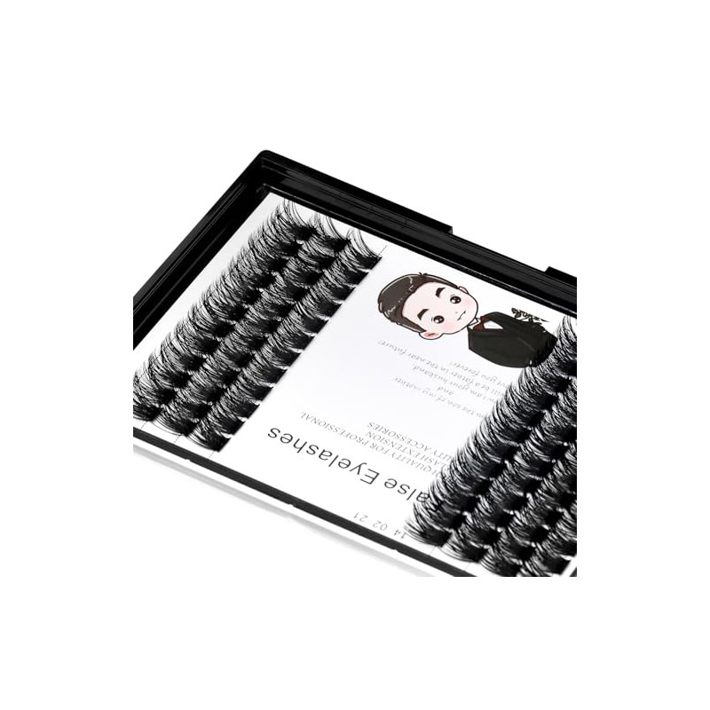 Bodermincer Pestañas postizas de volumen, 84 unidades, rizo D, anchas,
