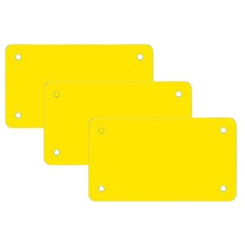 4"x7" Blank Yellow Motorcycle License Plate - Perfect for Custom Vinyl Designs and Business Use DIY & DTF Projects Pack of 3