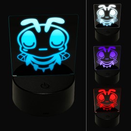 Sniggle Sloth Cute Bee Sleepy 3D Illusion LED Night Light Sign Nightstand Desk Lamp