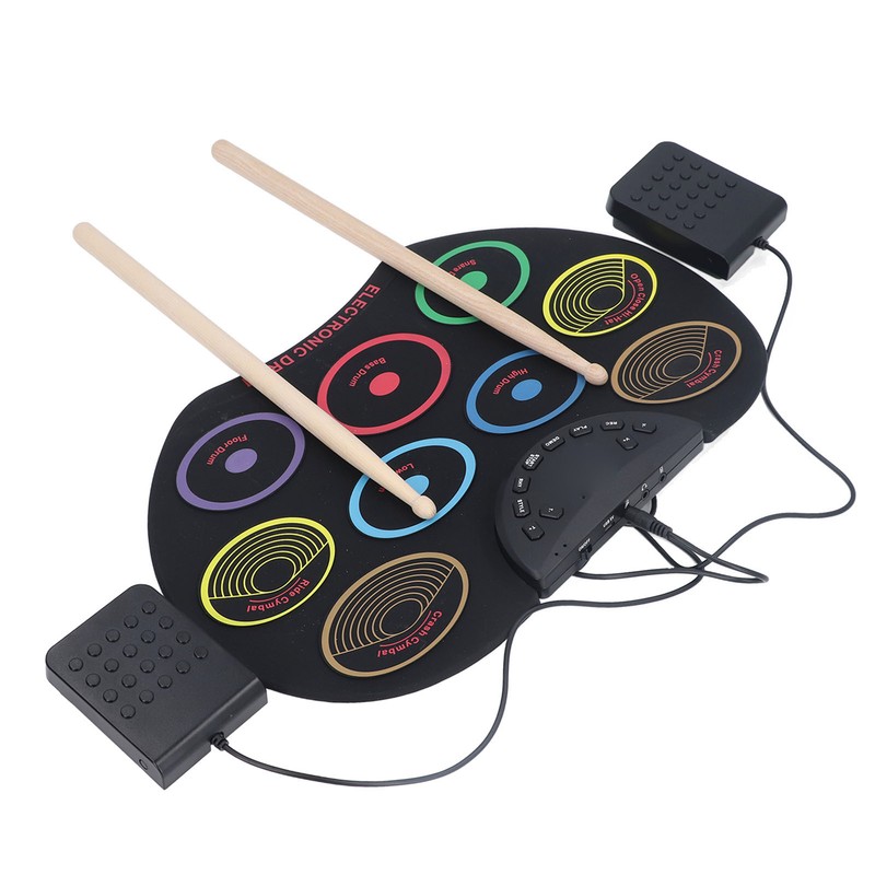 Electronic Drum Set Portable Easy to Play Roll Up Drum