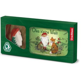 Geschenkset »Ole«: Inhalt: Ostheimer Holzfigur ›Ole Winterwicht‹ (ca. 7 cm) + Postkartenbuch ›Oles kleine Welt‹ (15 Karten)