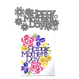 Happy Mothers Day Die Cuts for Card Making,Metal Cutting Dies Embossing Paper Dies for Scrapbooking DIY Album Card Making Supplies