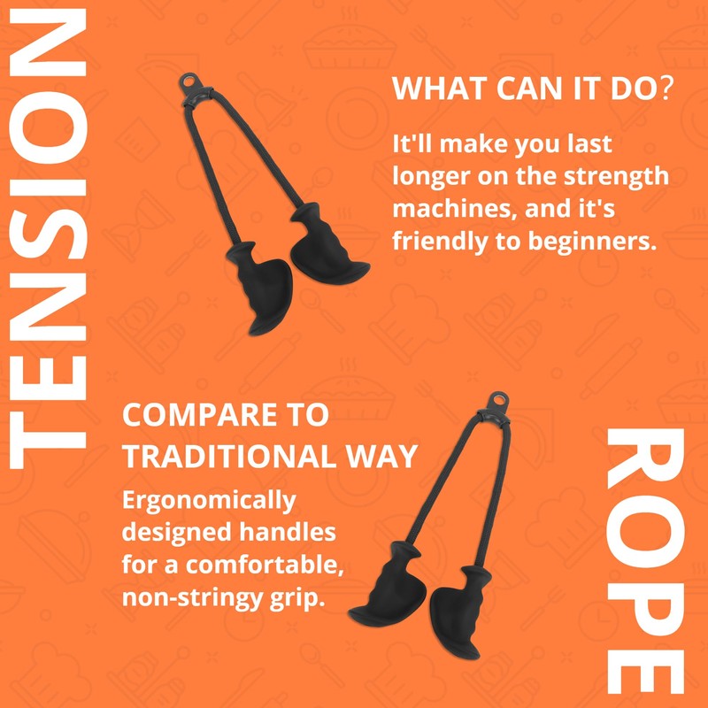 ZEMBSOYA Tricep Rope Pulldown Attachments, Double Head Triceps Cable for