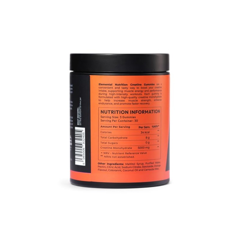 Creatine Gummies 5000mg, Performance & Energy, Orange