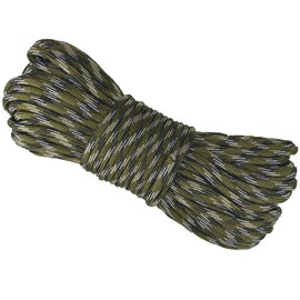 Parachute Cord 650lb 9 Strand | 550 Paracord 50 Feet Genuine Type III Nylon Rope Tent Rope Mil Spec 100% Nylon (Camouflage Army Green, 50ft)