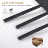 BamLue 10-Pairs Fiberglass Chopsticks - Reusable Chopsticks 9 1/2 Inches