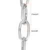 sourcing map Stainless Steel 304 Hardened Proof Coil Chain 5m