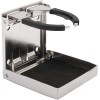 Amarine Made 2X Stainless Steel Adjustable Folding Cup Drink Holder