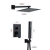 SaniteModar Black Shower Head System 8 Inch Square Rainfall Shower