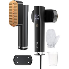 Steamer for Clothes, Sundu Portable 2-in-1 Steamer & Iron, 15s Heat-up, 100ml Tank, Ironing Gloves, 20 Min Steam, Wrinkle Remover, Garment Steamer for Travel & Home (Grey)