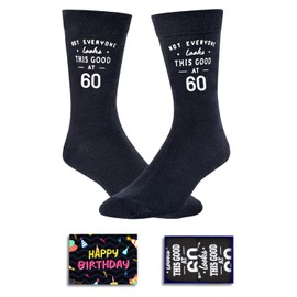 HAPPYPOP 60th Birthday Gifts for Men - Socks for 60 Year Olds, 60th Birthday Socks, Ideal Gifts for 60 Year Old Man Woman