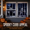 2Pcs Halloween Ghost Window Curtain Cover, Scary Halloween Decorations